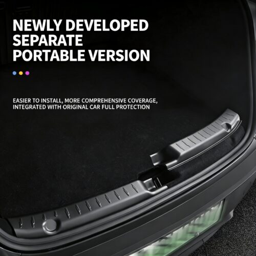 2Pcs Split TPE Trunk Sill Protector Compatible with New Refreshed Tesla Model Y, Anti-Scratch Trunk Threshold Strip Rear Cargo Loading Guard Accessories