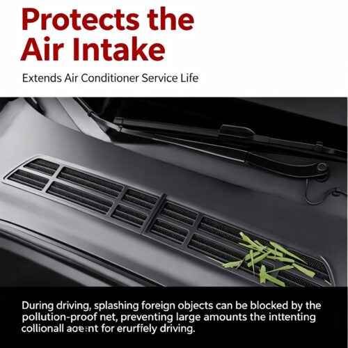 Tesla Model Y Cabin Air Intake Vent Guard, Front Cowl Air Inlet Protection Screen Anti-Dust Anti-Leaf Insect Net, Snap-On Car Interior Modification Parts
