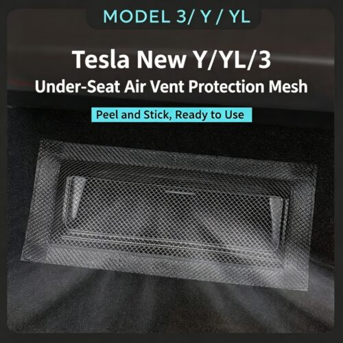 Tesla Under Seat Air Vent Dust Protection Net For New Model 3 Model Y Model YL, Car Air Outlet Anti-Foreign Object Filter Mesh, Non-Destructive Stick-On Interior Mod Accessories