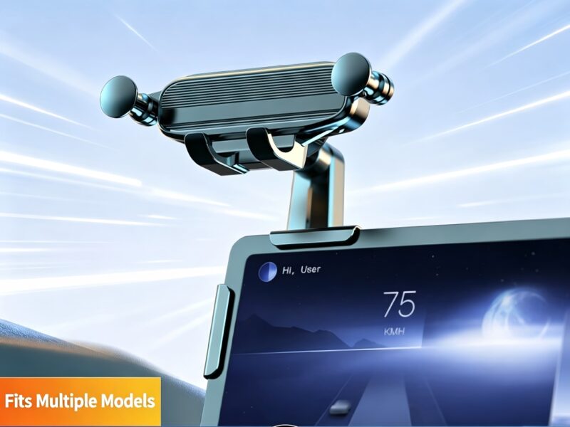 For Tesla Center For Screen Clip On Phone Mount, Adjustable Car Phone Holder, No-Damage Installation Car Interior Accessories