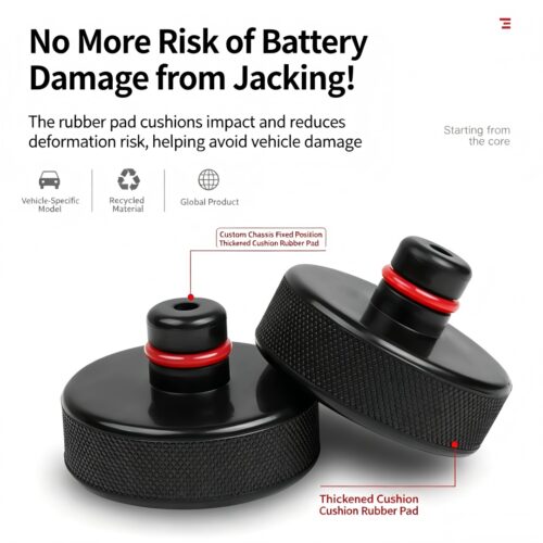 Lift Point Jack Rubber Pad Compatible with Tesla Model 3 & Model Y, Jack Pad Adapter Prevent Battery Chassis Damage, Car Jack Support Cushion Accessories