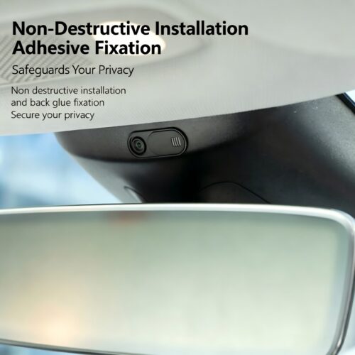 Tesla Model Y Refreshed Model 3 In-Car Camera Privacy Sliding Cover, Anti-Hack Webcam Blocker Cover, Self-Adhesive Interior Camera Shield Privacy Protector Mod Parts
