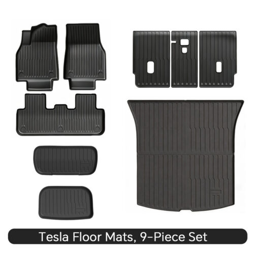 Tesla Refreshed Model 3 / Model Y TPE Trunk Mat Complete Kit, Rear Backrest Mats, Front Frunk Liner & Lower Trunk Storage Mat, Anti-Scratch Heavy Duty Interior Mod Accessories